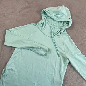 Athleta Uptempo Hoodie Sweatshirt Women Small Mint Pullover Side Slits Yoga Gym